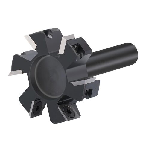 CNC Spoilboard Surfacing Router Bit 1/2'' Shank, Slab Flattening Router Bit with 2" Cutting Diameter, Planing Bit for Woodworking with 6 Carbide Inserts in Kuwait