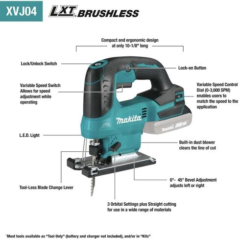ماكيتا XVJ04Z-R 18V ​​LXT منشار رقص لاسلكي بدون فرشاة ليثيوم أيون (أداة فقط) (متجدد) in Kuwait
