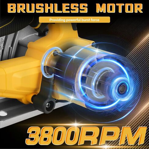 Cordless Circular Saw for Dewalt 20V Battery, 6-1/2 Inch Brushless Circular Saw, 0-45°Cutting Bevel,Max Cutting Depth 1.6" for Wood, Soft Metal, Plastic(No battery) in Kuwait