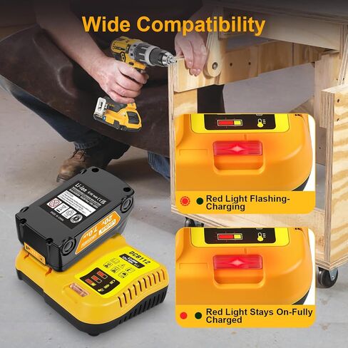 بطارية Lenoya ترقية 7.0Ah 20V مع استبدال شاحن DCB112 لمجموعة شاحن بطارية Dewalt 20V Max in Kuwait