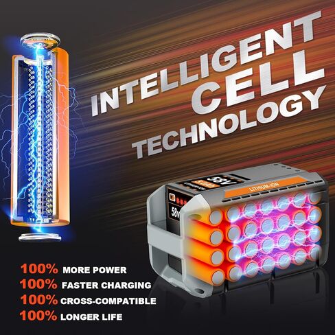 بطارية بديلة 58 فولت 5.0 أمبير في الساعة لبطارية Echo 58V CBP-58V20 CBP-58V40، متوافقة مع أدوات الطاقة Echo 58V CBP-58V40 CBP-58V2AH CHT-58V CDST-58V in Kuwait