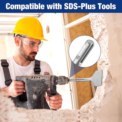 WORKPRO 3-inch SDS Plus Chisel, Cranked Angled Bent Tile Removal Chisel for Tile, Laminate Floor, Wall Moldings, Compatible with SDS-Plus Tools in Kuwait