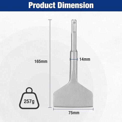 WORKPRO 3-inch SDS Plus Chisel, Cranked Angled Bent Tile Removal Chisel for Tile, Laminate Floor, Wall Moldings, Compatible with SDS-Plus Tools in Kuwait