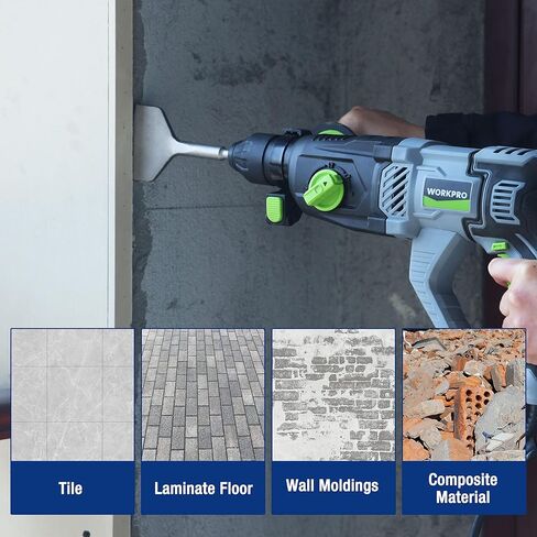 WORKPRO 3-inch SDS Plus Chisel, Cranked Angled Bent Tile Removal Chisel for Tile, Laminate Floor, Wall Moldings, Compatible with SDS-Plus Tools in Kuwait