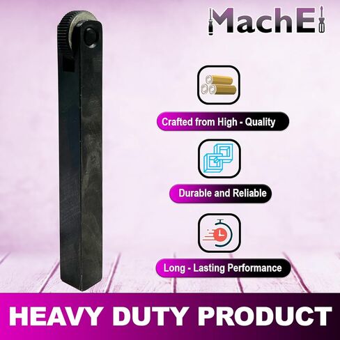 حامل أدوات التخريش الخطي المستقيم من MachEl، مقاس 1/2 بوصة × 1/2 بوصة × 4 بوصة، أداة عمل معدنية عالية الدقة لآلات المخرطة، هيكل متين، مثالي للتركيب السطحي in Kuwait