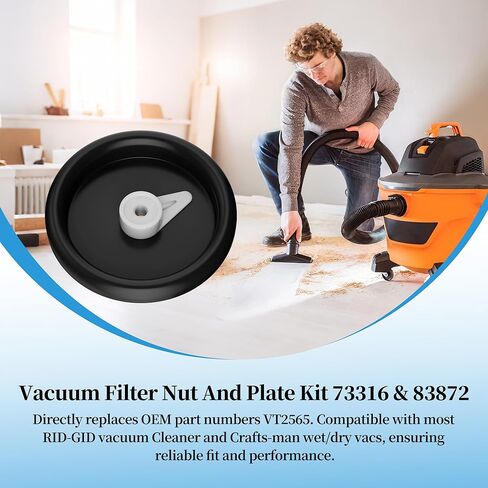 صامولة ولوحة فلتر الفراغ 73316 83872 بديلة، متوافقة مع Ridgid Wet Dry Shop Vac Parts VT2565، مجموعة صواميل الفلتر لملحقات المكنسة الكهربائية in Kuwait