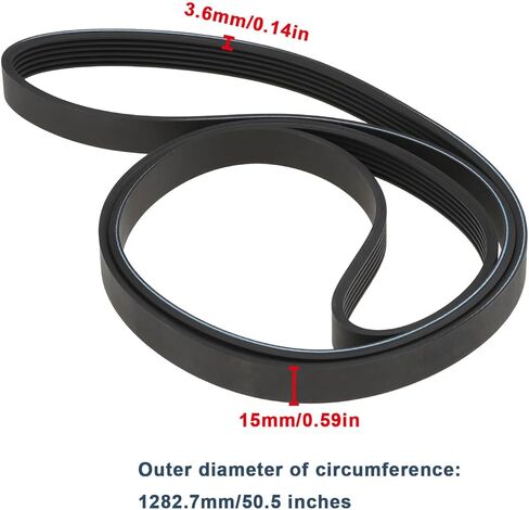 OTOTEC 1x 505J6 حزام محرك ضاغط الهواء 50.5 بوصة 6 ضلع 5 أخدود مطاطي لاستبدال صيانة ضواغط الهواء in Kuwait