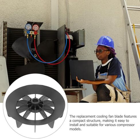 Hemobllo Air Compressor Fan Blade Replacement: 5.89" ABS Cooling Fan for Small Direct-Drive Pumps, Heavy-Duty Heat Resistant Motor Cooling Components for Portable Air Compressor Repair in Kuwait
