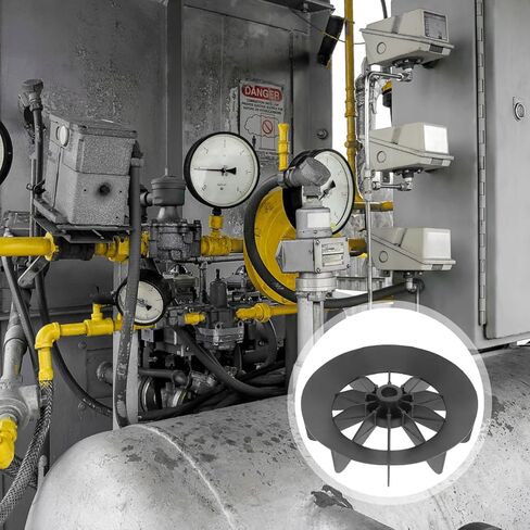 Hemobllo Air Compressor Fan Blade Replacement: 5.89" ABS Cooling Fan for Small Direct-Drive Pumps, Heavy-Duty Heat Resistant Motor Cooling Components for Portable Air Compressor Repair in Kuwait