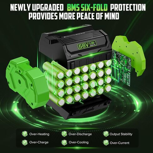 Replacement for EGO 56V Battery 5.2Ah, Compatible with All EGO 56 Volt Lithium-lon Battery Power Tools, for EGO Battery BA5602, BA5600, BA1400T in Kuwait