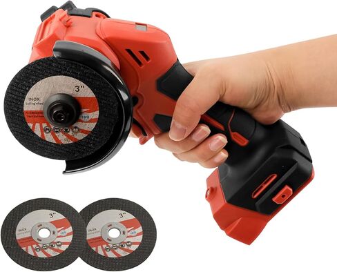 Brushless Cordless Cut-Off Tool for Milw-aukee 18v Battery – 20,000 RPM Mini Angle Grinder with LED Light & Safety Lock, Includes 3" Blades for Metal, Wood, Tile & Plastic (Tool Only) in Kuwait