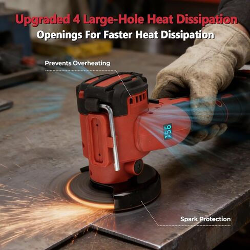 Brushless Cordless Cut-Off Tool for Milw-aukee 18v Battery – 20,000 RPM Mini Angle Grinder with LED Light & Safety Lock, Includes 3" Blades for Metal, Wood, Tile & Plastic (Tool Only) in Kuwait