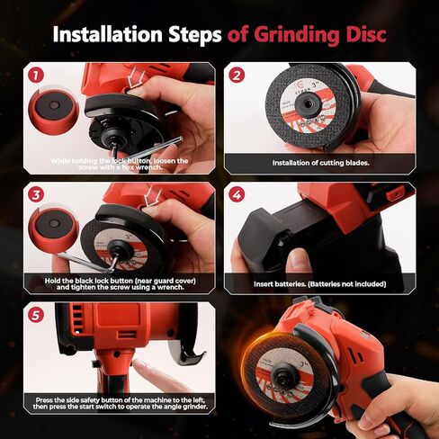 Brushless Cordless Cut-Off Tool for Milw-aukee 18v Battery – 20,000 RPM Mini Angle Grinder with LED Light & Safety Lock, Includes 3" Blades for Metal, Wood, Tile & Plastic (Tool Only) in Kuwait