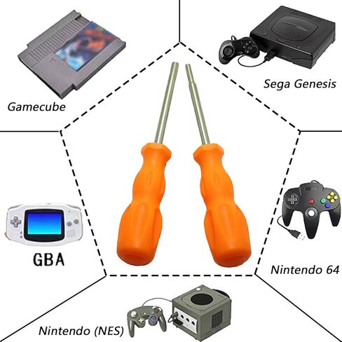 طقم لقم مفك براغي 2 قطعة 3.8 ملم 4.5 ملم لوحدة التحكم في الألعاب N64/SNES/GB/NES/NGC in Kuwait