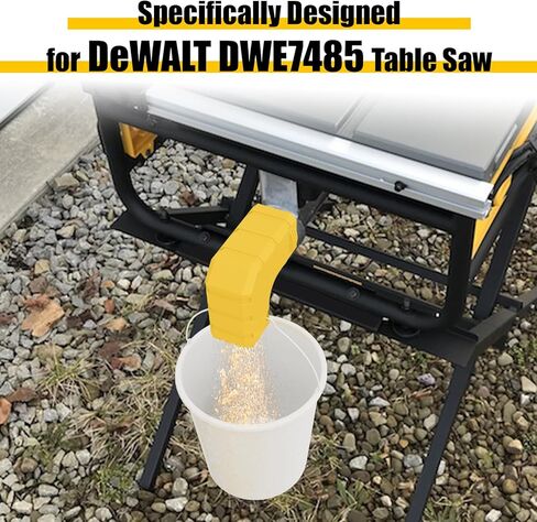 محول منفذ الغبار لمنشار الطاولة DeWALT DWE7485، مجموعة غبار منشار طاولة فعالة، محول تجميع غبار المنشار البلاستيكي ذو التصميم المدمج مع خطاف، لا يتطلب أدوات وصغير الحجم وسهل التركيب in Kuwait