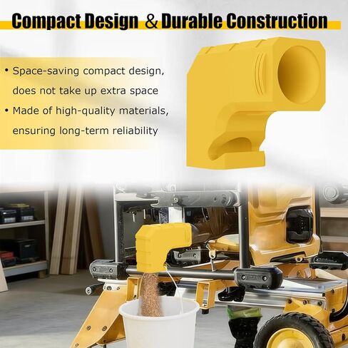 محول منفذ الغبار لمنشار الطاولة DeWALT DWE7485، مجموعة غبار منشار طاولة فعالة، محول تجميع غبار المنشار البلاستيكي ذو التصميم المدمج مع خطاف، لا يتطلب أدوات وصغير الحجم وسهل التركيب in Kuwait
