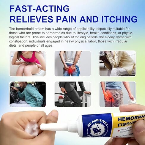 Hemorrhoid & Fissure Ointment with 4% Lidocaine & Phenylephrine HCI – 42.5g Comforting Care Cream for Internal & External Areas – Helps Soothe Irritation & Support Daily Comfort（1-Pcs in Saudi Arabia