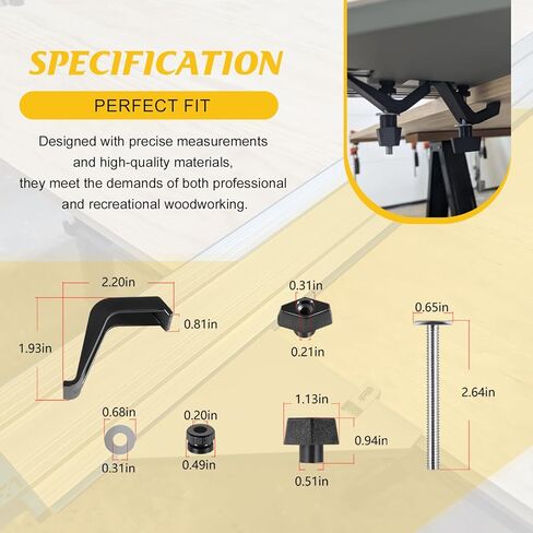مشابك المسار (عبوة من قطعتين)، متوافقة مع Clamp Trak، وAcu-Cut، وMini Trak، وUniversal Clamp Trak - نظام قطع متكيف لأدوات/تركيبات الأعمال الخشبية in Kuwait