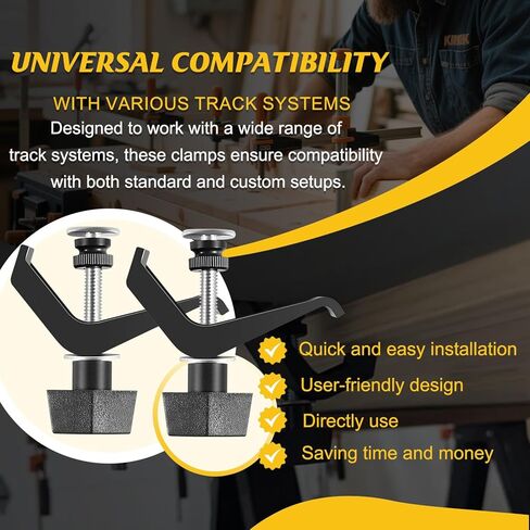 مشابك المسار (عبوة من قطعتين)، متوافقة مع Clamp Trak، وAcu-Cut، وMini Trak، وUniversal Clamp Trak - نظام قطع متكيف لأدوات/تركيبات الأعمال الخشبية in Kuwait
