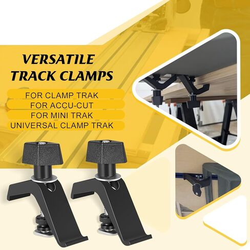 مشابك المسار (عبوة من قطعتين)، متوافقة مع Clamp Trak، وAcu-Cut، وMini Trak، وUniversal Clamp Trak - نظام قطع متكيف لأدوات/تركيبات الأعمال الخشبية in Kuwait