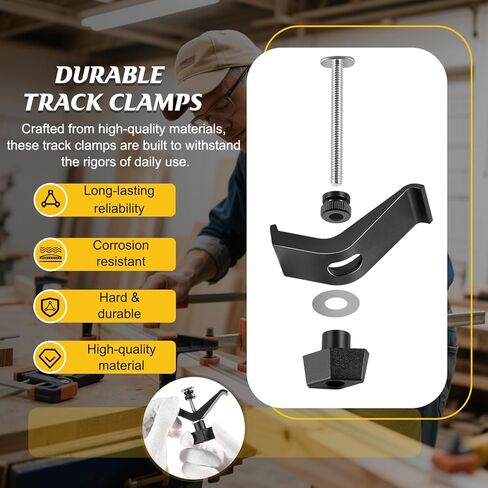 مشابك المسار (عبوة من قطعتين)، متوافقة مع Clamp Trak، وAcu-Cut، وMini Trak، وUniversal Clamp Trak - نظام قطع متكيف لأدوات/تركيبات الأعمال الخشبية in Kuwait