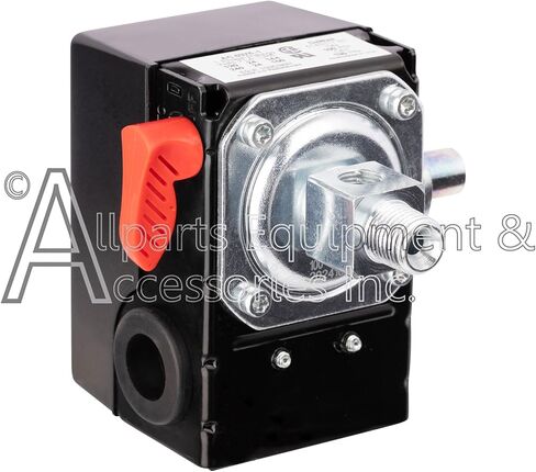 مفتاح ضغط AC-0375 1/8 بوصة NPT منفذ خاص 100-130 رطل لكل بوصة مربعة ثنائي القطب 120-240 فولت متوافق مع وحدات ضاغط الهواء Craftsman وDeWALT وDeVilbiss وPorter Cable in Kuwait