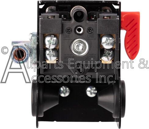 مفتاح ضغط AC-0375 1/8 بوصة NPT منفذ خاص 100-130 رطل لكل بوصة مربعة ثنائي القطب 120-240 فولت متوافق مع وحدات ضاغط الهواء Craftsman وDeWALT وDeVilbiss وPorter Cable in Kuwait
