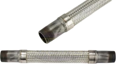 HCS-1012 Stainless Steel Compressed Air Metal Flex Hose - for Air Compressed Parts Replacement - Stainless steel flex tubing adapter hose/Compressor Air Line Flex Hose - 1" x 12" 1500° F 300 PSI Max in Kuwait