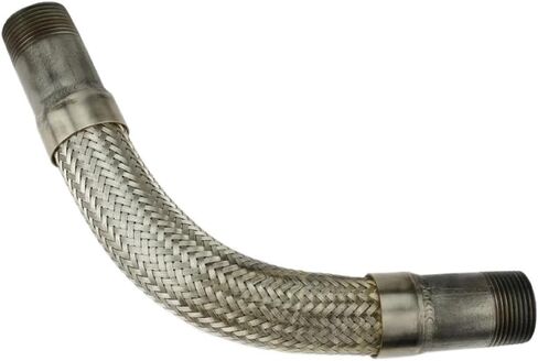 HCS-1012 Stainless Steel Compressed Air Metal Flex Hose - for Air Compressed Parts Replacement - Stainless steel flex tubing adapter hose/Compressor Air Line Flex Hose - 1" x 12" 1500° F 300 PSI Max in Kuwait