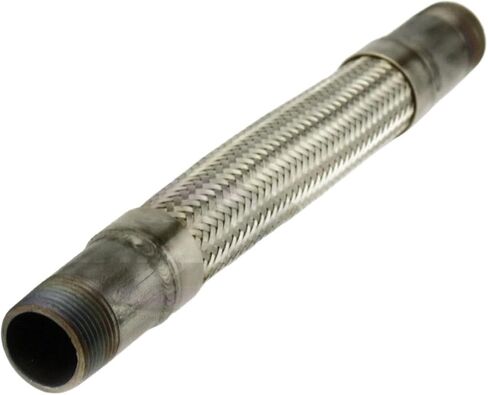 HCS-1012 Stainless Steel Compressed Air Metal Flex Hose - for Air Compressed Parts Replacement - Stainless steel flex tubing adapter hose/Compressor Air Line Flex Hose - 1" x 12" 1500° F 300 PSI Max in Kuwait