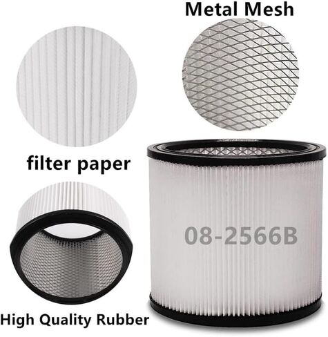 2 PACK Amigriki 08-2566B Replacement standard Cartridge vacuum HEPA Filter Compatible with Porter Cable 6,9,12,16 GAL wet/dry PCX18404P-6A PCX18604P-9A vacuum Cleaner parts in Kuwait