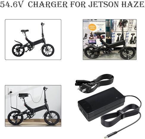 شاحن محول 54.6 فولت متوافق مع Jetson Haze JHAZE-BLK JHAZE-BLK-OB JHAZE-CAN-BLK JHAZEBLK سلك كابل محول الطاقة 2A سلك كابل إمداد الطاقة in Kuwait