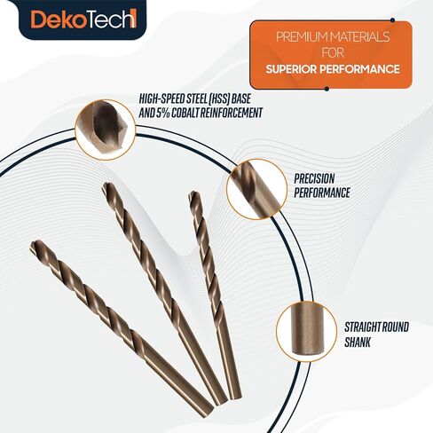 5mm, 5.5mm, 6mm Twist Drill Bit Set – M35 Cobalt Steel (5% Cobalt) HSS-CO, High-Speed and Heat-Resistant, Precision Engineered for Drilling Stainless Steel, Cast Iron, and Hard Metals (3Pcs) in Kuwait
