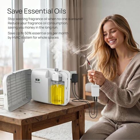 محول HVAC لمفتاح الهواء من Kevinleo - موزع رائحة يتم التحكم فيه تلقائيًا بواسطة نظام HVAC، يوفر زيت العطر، سهل التركيب للمنزل والمكتب in Kuwait