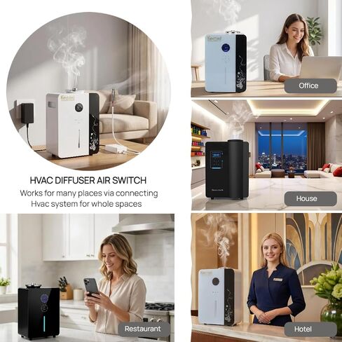 محول HVAC لمفتاح الهواء من Kevinleo - موزع رائحة يتم التحكم فيه تلقائيًا بواسطة نظام HVAC، يوفر زيت العطر، سهل التركيب للمنزل والمكتب in Kuwait