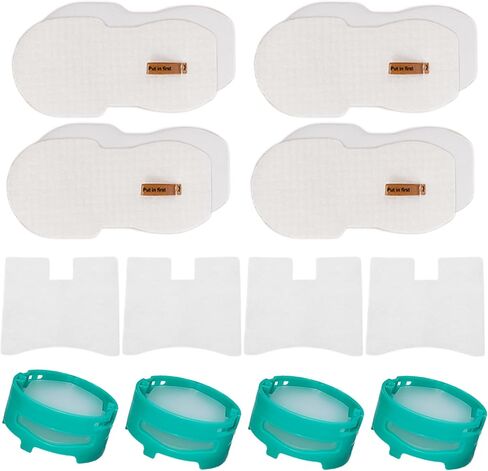HZ700 Replacement filter Compatible with Shark PowerFins HairPro HZ702 HZ700 QS175QBL QS175QGN, For 1541FC3000 XFFKHZ2000 XPMFHZ2000, 4 Foam Felt & 4 Post Motor Filters & 4 Odor Cartridge in Kuwait