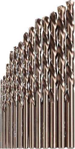 KnKut 13 Piece Left Hand Jobber Length Drill Bit Set 1/16"-1/4" by 64ths in Kuwait