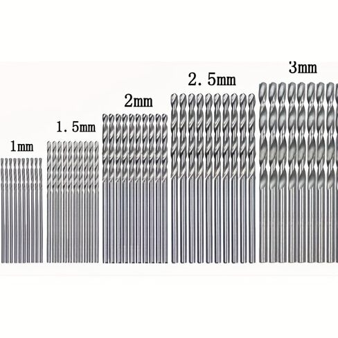 50 Piece Alloy Steel Twist Drill Bits Set High Efficiency Woodworking Drilling in Kuwait