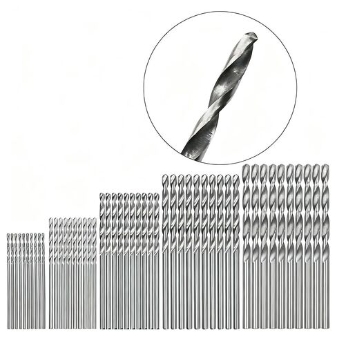 50 Piece Alloy Steel Twist Drill Bits Set High Efficiency Woodworking Drilling in Kuwait