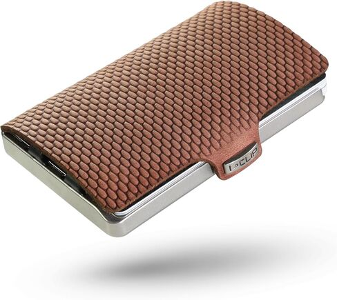 I-CLIP Stainless Steel with interchangeable Moneyclip - Slim Wallet - Leather Wallet - Premium Wallet - Stainless Steel Cardholder - Blasted AdvantageR Urban Grey in Kuwait