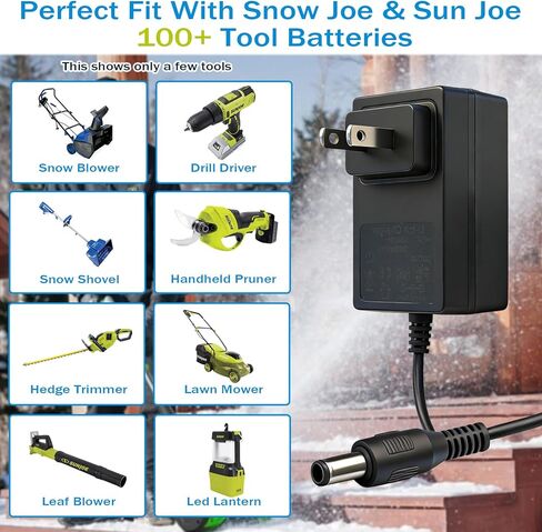 24VCHRG-QC iON+ Quick Charger Compatible with Snow Joe & Sun Joe 24V 24V iBAT24 and 24VBAT Lithium Ion Battery with All iON Battery Models iBAT24-LT, iBAT24-XR, 24VBAT-LTE, 24VBAT-XR AC Adapter in Kuwait