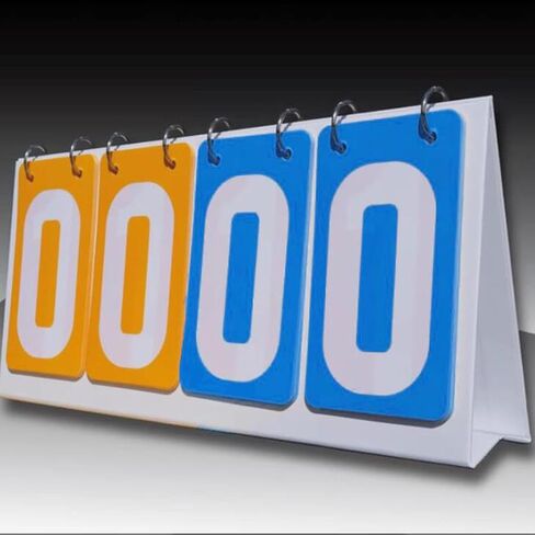 Flip Number Score Board Multi Sports Scoreboard 4 Digits Scoring Board Table Score Flipper for Badminton Basketball in Saudi Arabia