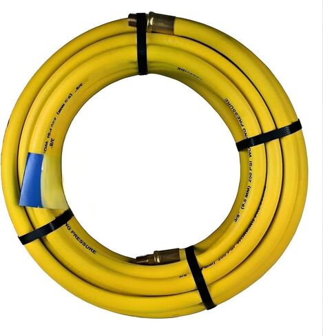 خرطوم ضاغط الهواء 12672 - لتوصيل أداة الهواء Goodyear - خرطوم هواء مطاطي للضاغط - 50 قدمًا × 3/8 بوصة. 250 رطل لكل بوصة مربعة، -40 درجة فهرنهايت إلى 190 درجة فهرنهايت 1/4 بوصة MNPT أصفر - أجزاء ضاغط الهواء in Kuwait