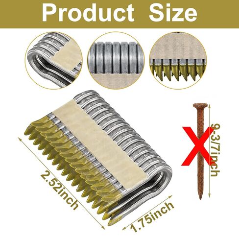 9GA Barbed Fencing Staples 1-3/4 Inch (960 Count) - Galvanized Heavy Duty Wire Fence Nails Compatible with DeWalt DFS9175B1G Cordless Stapler - for Livestock, Field & Mesh Fencing in Kuwait