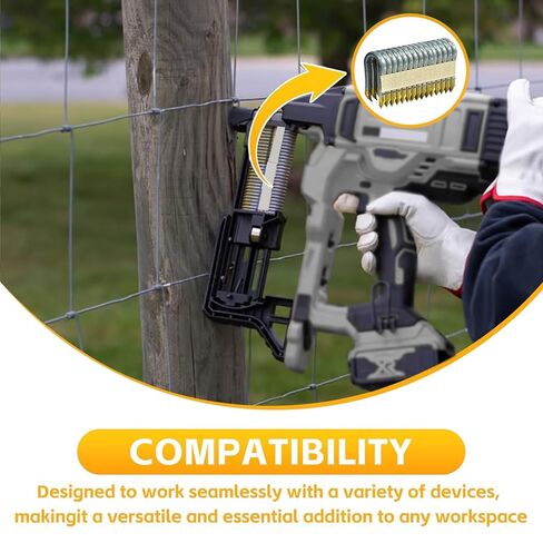 9GA Barbed Fencing Staples 1-3/4 Inch (960 Count) - Galvanized Heavy Duty Wire Fence Nails Compatible with DeWalt DFS9175B1G Cordless Stapler - for Livestock, Field & Mesh Fencing in Kuwait