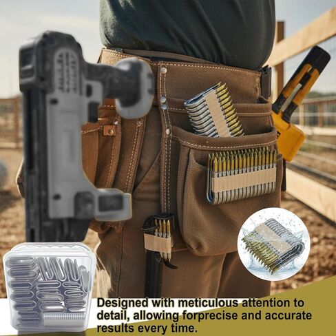 9GA Barbed Fencing Staples 1-3/4 Inch (960 Count) - Galvanized Heavy Duty Wire Fence Nails Compatible with DeWalt DFS9175B1G Cordless Stapler - for Livestock, Field & Mesh Fencing in Kuwait