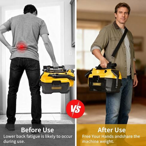 Universal Vacuum Shoulder Strap for Armor All/for Dewalt/for Shark, Adjustable Heavy Carrying Duty Strap for Wet Dry Vacuum, Hands Free Carrying Accessory for Car Detailing, Garage & Home Use in Kuwait