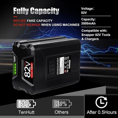 82V 3.5Ah Replacement for Briggs & Stratton Snapper XD 82V Max Battery BSB2AH82/BSB4AH82/BSB5AH82/1760266/1760265/1760966, Compatible with B&S Snapper 82 Volt Power Tools & Chargers BSRC82/1760263 in Kuwait