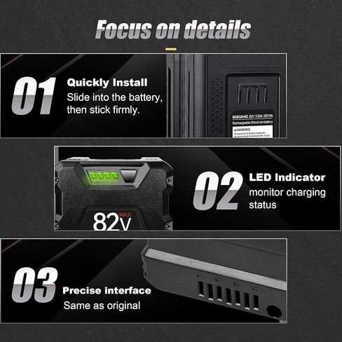 82V 3.5Ah Replacement for Briggs & Stratton Snapper XD 82V Max Battery BSB2AH82/BSB4AH82/BSB5AH82/1760266/1760265/1760966, Compatible with B&S Snapper 82 Volt Power Tools & Chargers BSRC82/1760263 in Kuwait