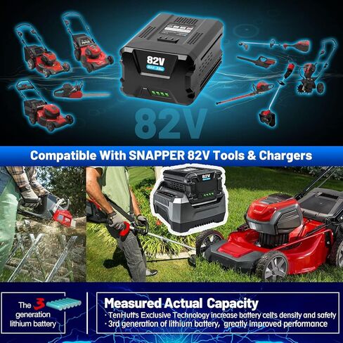 82V 3.5Ah Replacement for Briggs & Stratton Snapper XD 82V Max Battery BSB2AH82/BSB4AH82/BSB5AH82/1760266/1760265/1760966, Compatible with B&S Snapper 82 Volt Power Tools & Chargers BSRC82/1760263 in Kuwait